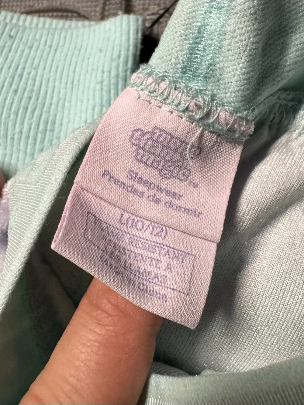 Dream Big Girls Velour Lounge Set Mint Lavender Tank & Joggers Size 10/12